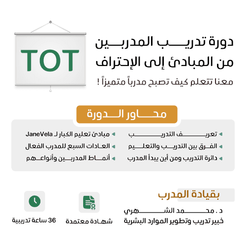 تدريب المدربين من البداية إلى الإحتراف